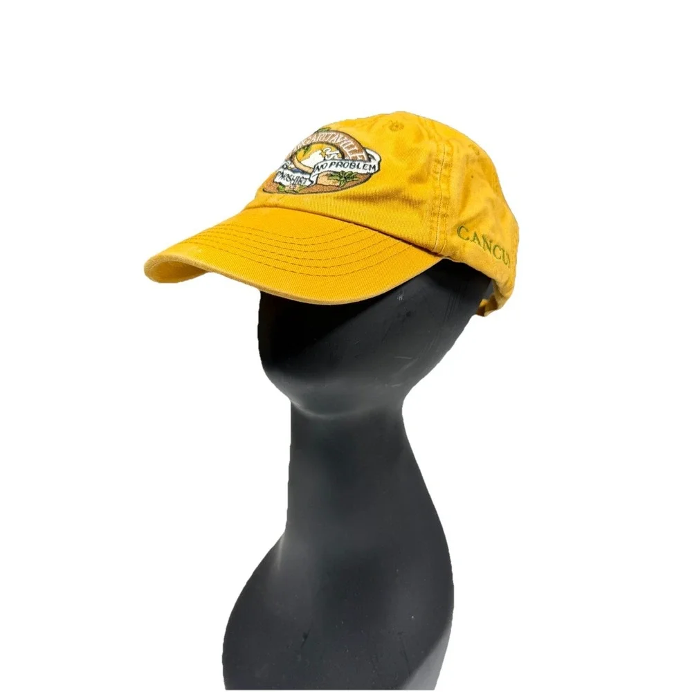 Jimmy Buffett Margaritaville No Shoes No Shirt No Problem Cancun Hat Cap Yellow